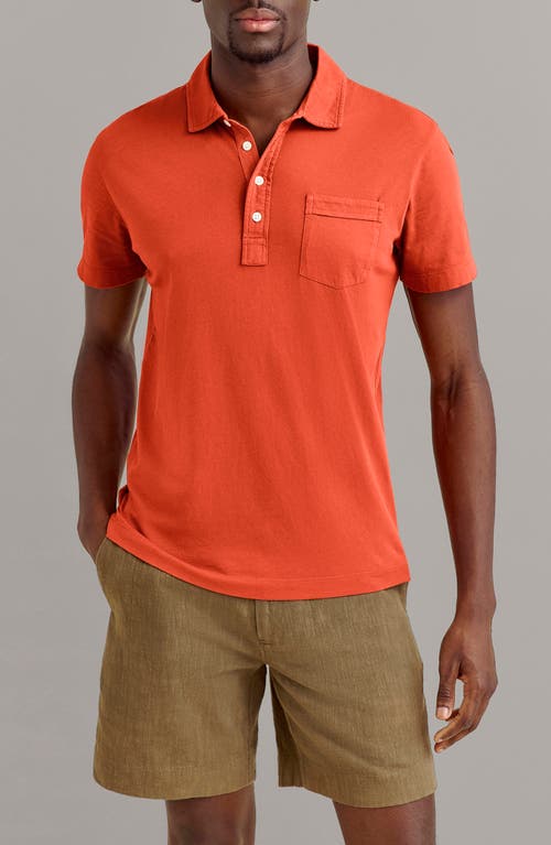 Billy Reid Pensacola Organic Cotton Polo In Brown