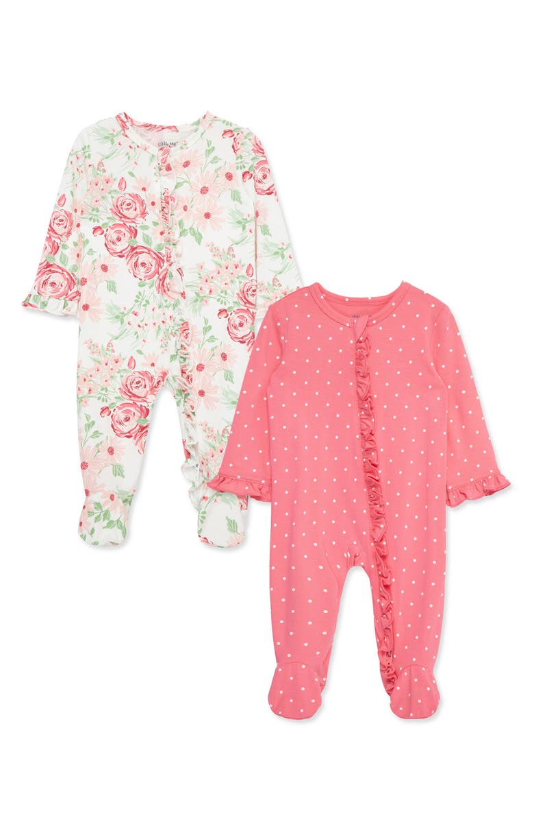 Little Me Assorted 2-Pack Footies, Main, color, 