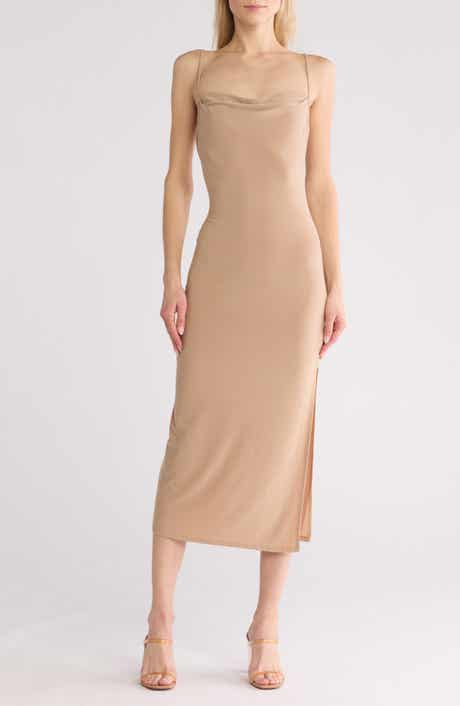 bebe Scoop Neck Midi Dress