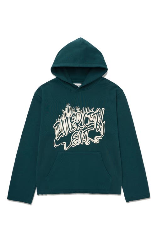 HONOR THE GIFT Entertainment Graphic Hoodie in Green 