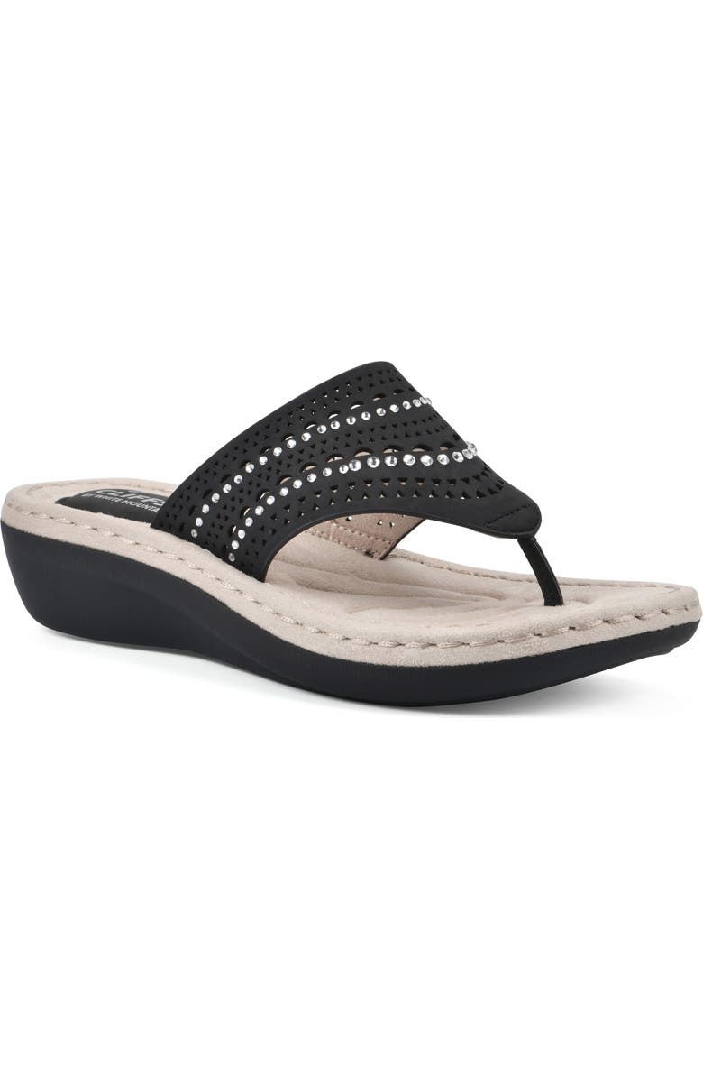 CLIFFS BY WHITE MOUNTAIN Comate Wedge Sandal, Main, color,
