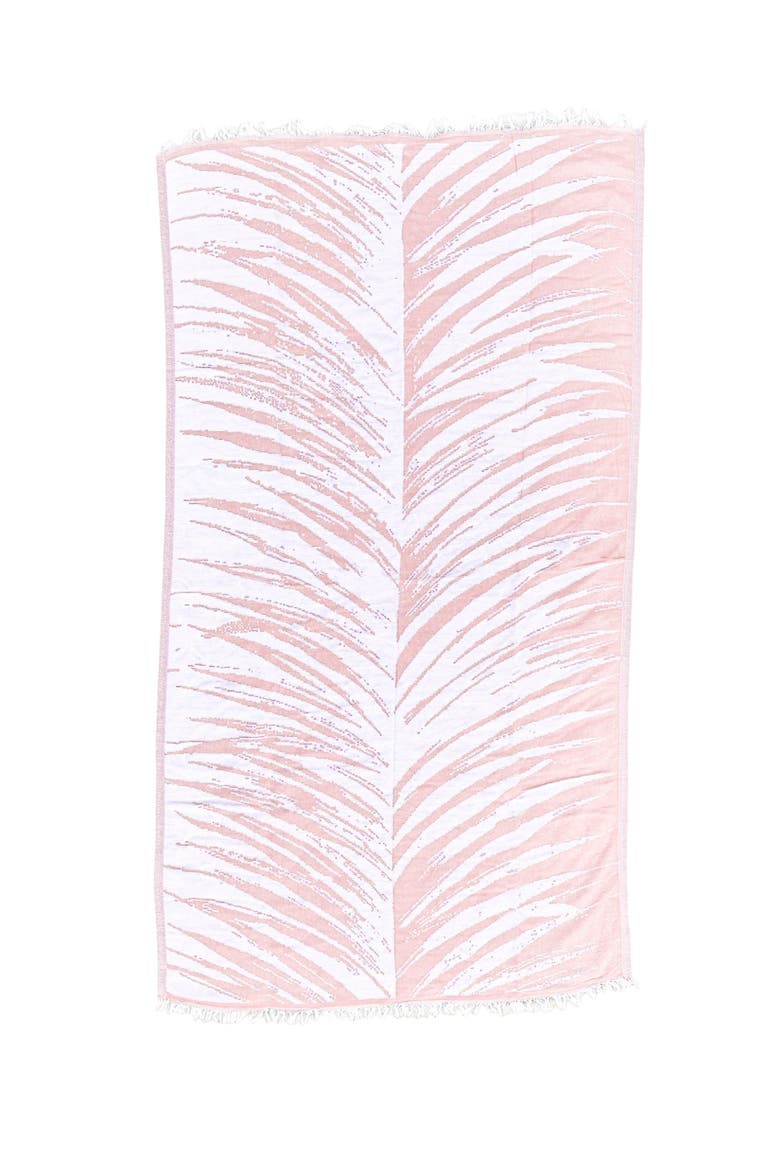 Tropical Turkish Cotton Beach Towel, Alternate, color, Peacock Blue