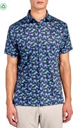 CON.STRUCT Regular Fit Pineapple Print Recycled Performance Golf Button-Down Shirt