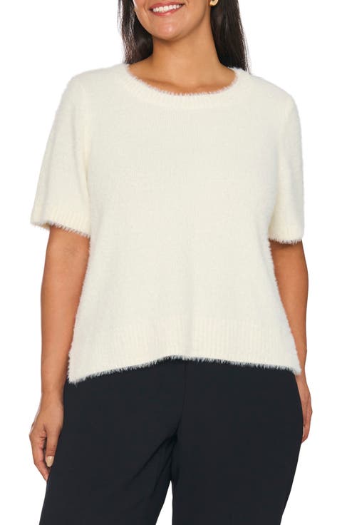 Textured Short Sleeve Sweater