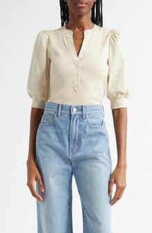 Veronica Beard Coralee Front Button Blouse