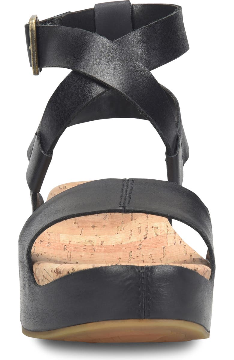 Kork-Ease<sup>®</sup> Yadira Ankle Strap Platform Sandal, Alternate, color, Black Leather