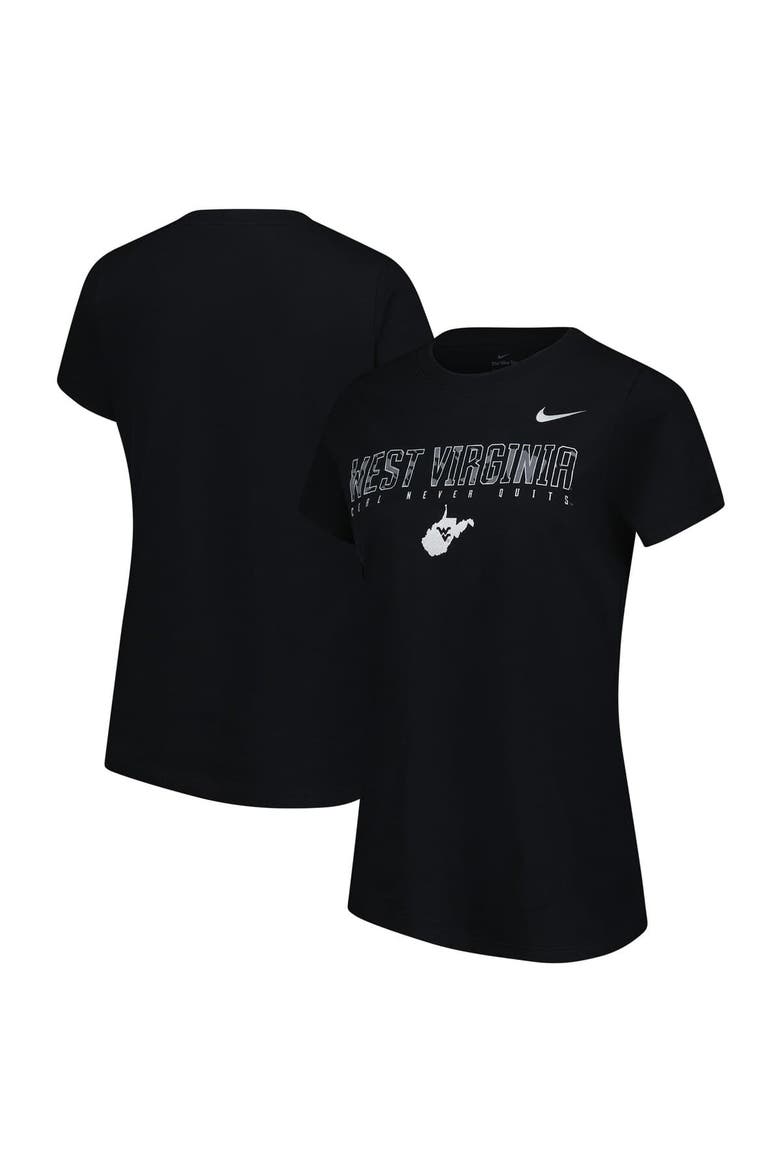 Women's Nike Black West Virginia Mountaineers Coal Never Quits T-Shirt, Main, color, Black