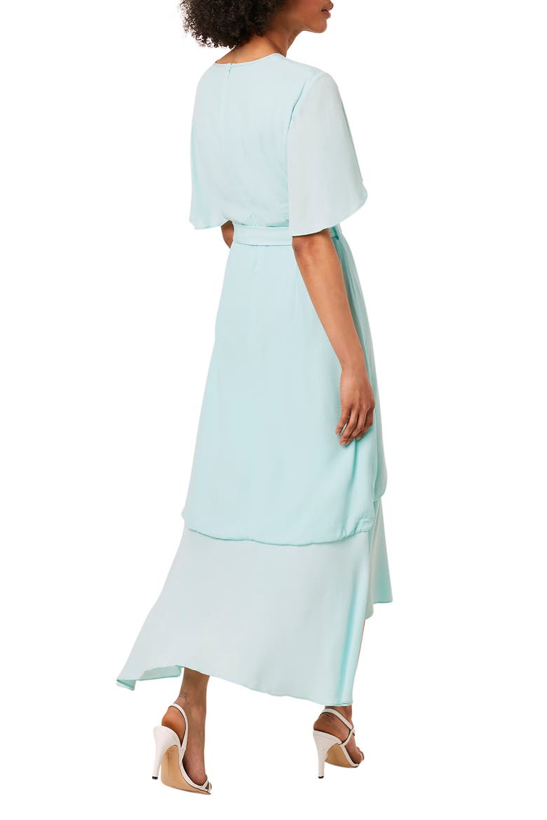 Emina Belted High/Low Midi Dress, Alternate, color, GLASS MINT