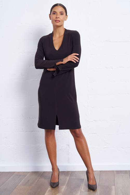 Franne Golde Luxe Stretch Long Sleeve Midi Dress