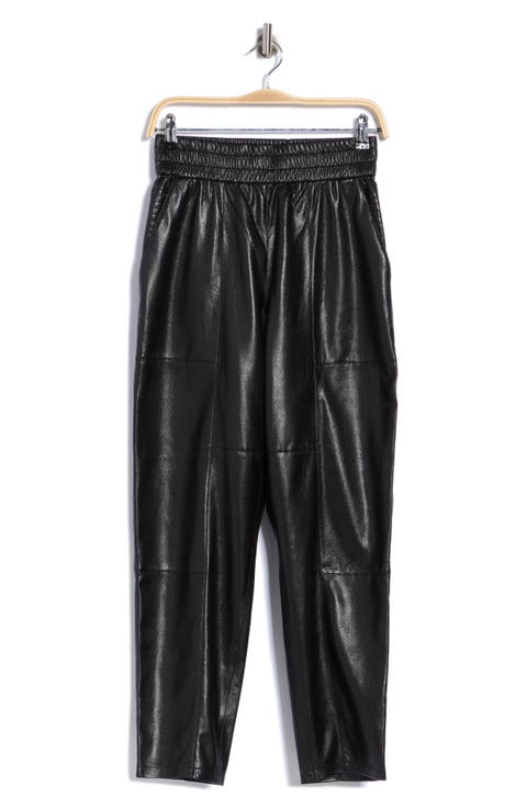 Faux Leather Joggers