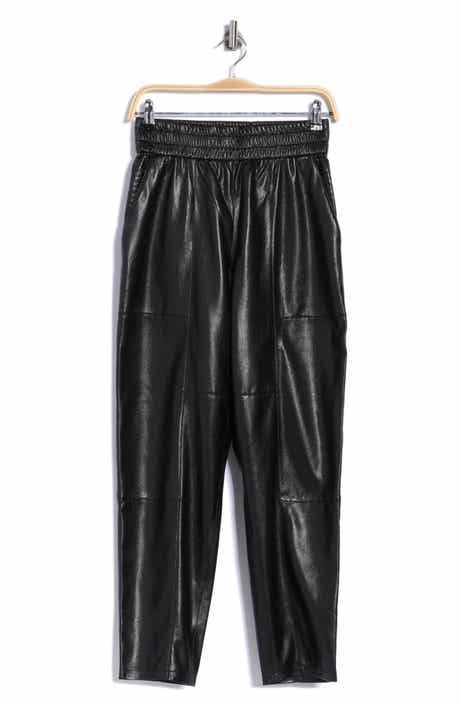 Faux Leather Joggers