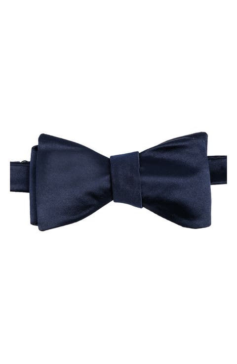Men's Solid Satin Bow Tie