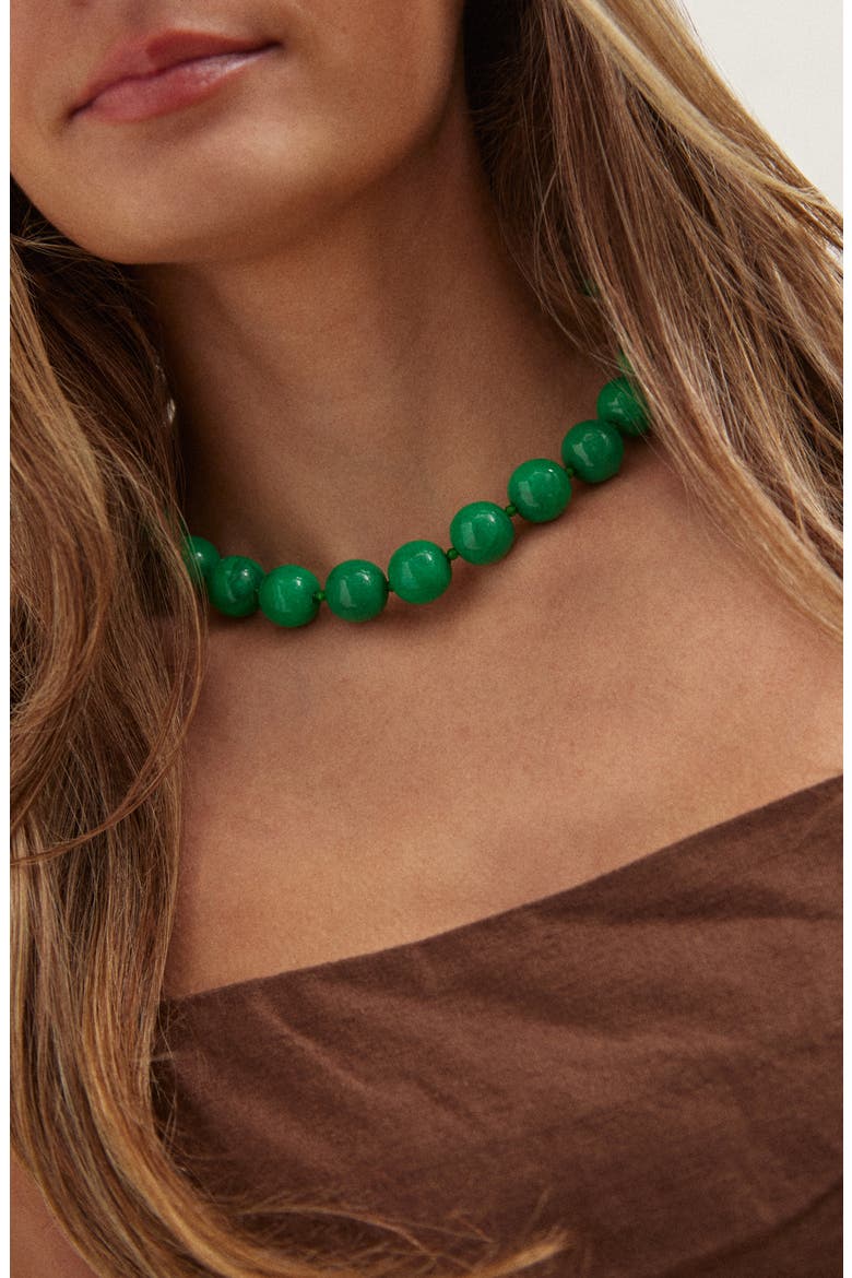 Jane Beaded Necklace, Alternate, color, GREEN