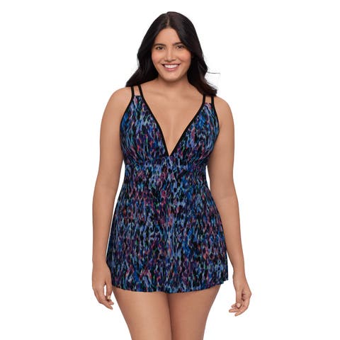 Tracey Adjustable Side-Tie Coverage Plus Size Swimdress