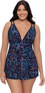 Trimshaper Tracey Adjustable Side-Tie Coverage Plus Size Swimdress