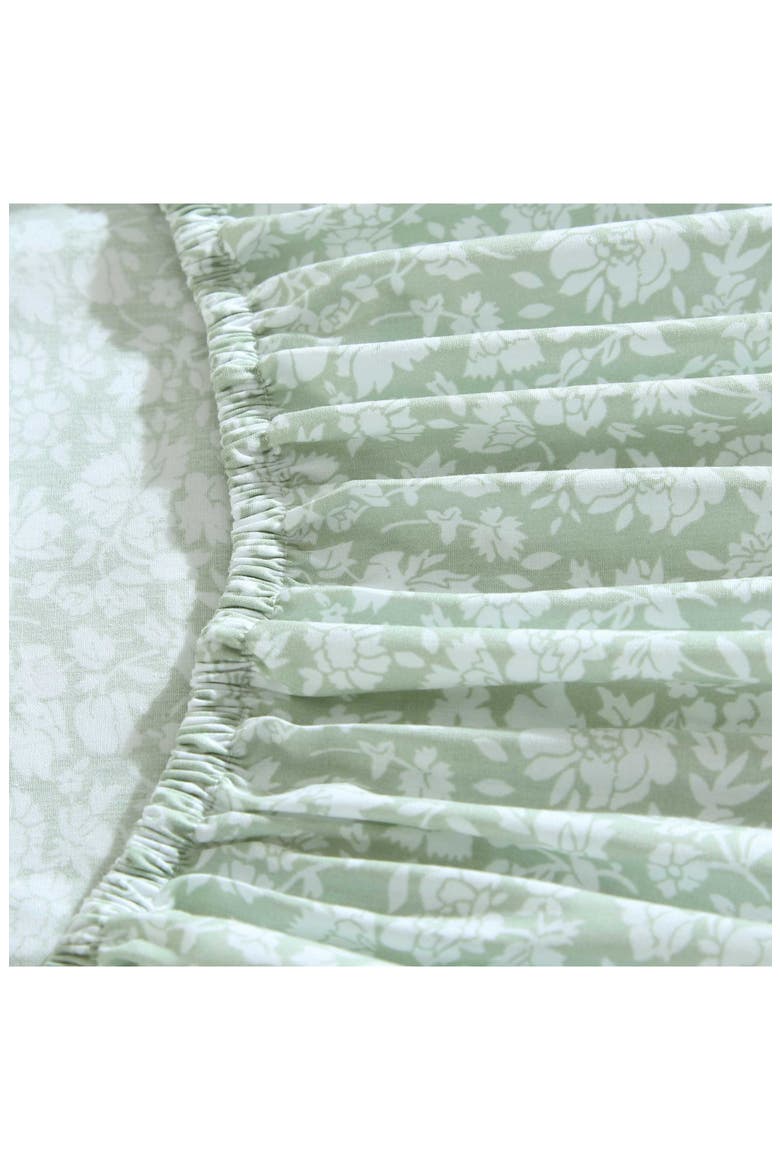 Heirloom Ditsy 200 Thread Count Cotton Percale Sheet Set, Alternate, color, GREEN