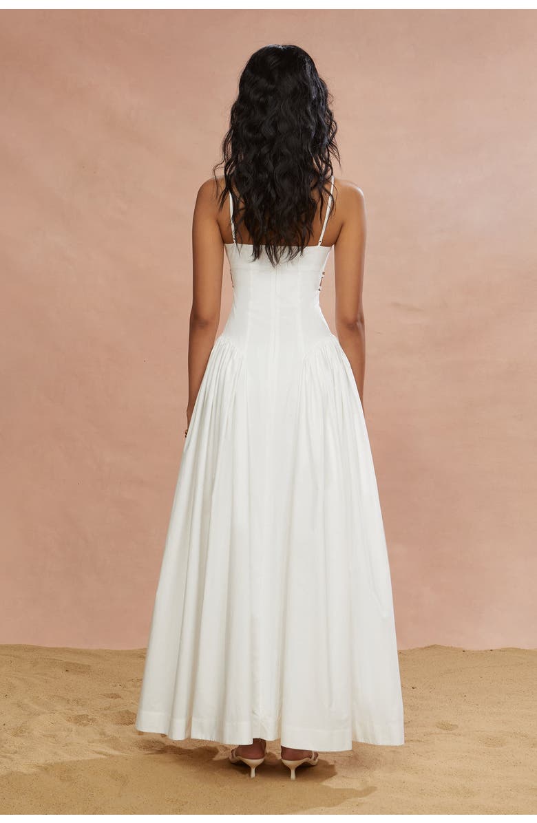 AMUR Aliza Midi Poplin Dress, Alternate, color, Ivory