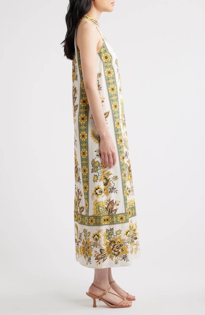 Elie Tahari The Athena Print Sleeveless Maxi Dress, Alternate, color, Sunray Floral Print