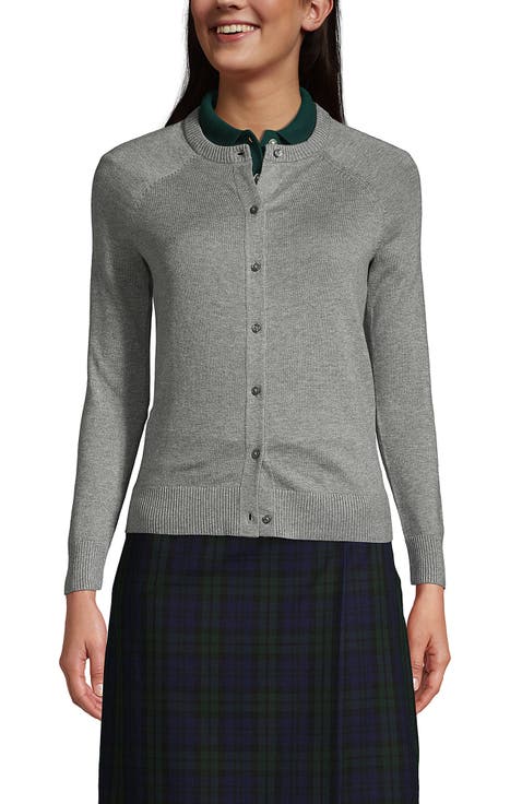 School Uniform Young  Cotton Modal Cardigan Sweater