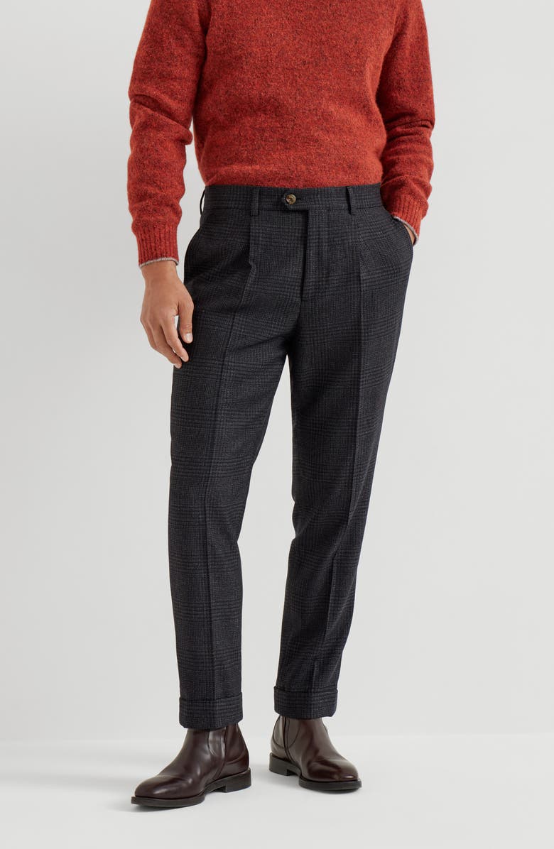 Brunello Cucinelli Leisure fit trousers, Alternate, color, Anthracite