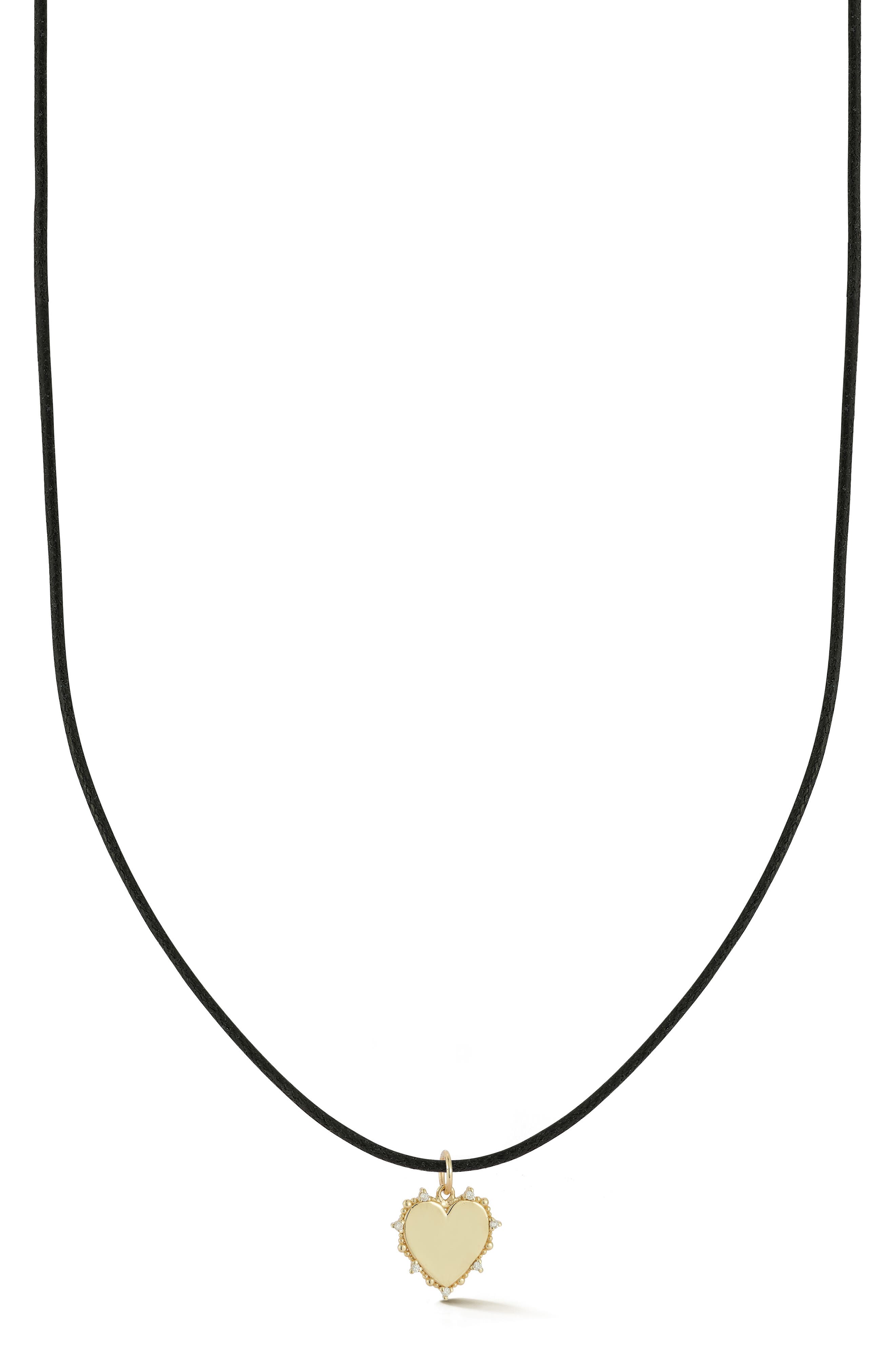 Ember Fine Jewelry 14k Gold Diamond Heart Cord Necklace