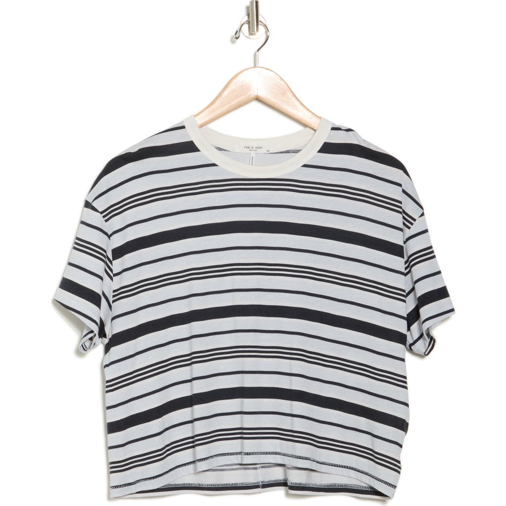 Rag & Bone Mai Boxy Stripe T-shirt In Cloud Blue