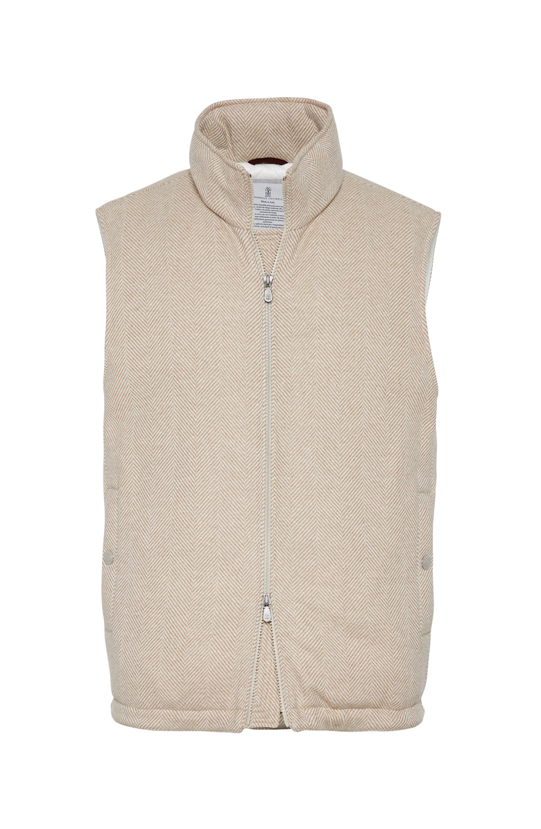 Brunello Cucinelli Chevron down vest, Main, color, 