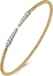 Gabriel & Co. Bujukan Pointed Diamond Beaded Cuff Bracelet