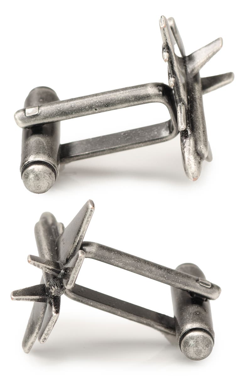 Cufflinks, Inc. 3D Military Jet Cuff Links, Alternate, color, Silver