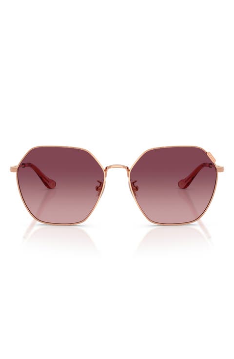 58mm Gradient Irregular Pilot Sunglasses