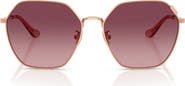 COACH 58mm Gradient Irregular Pilot Sunglasses