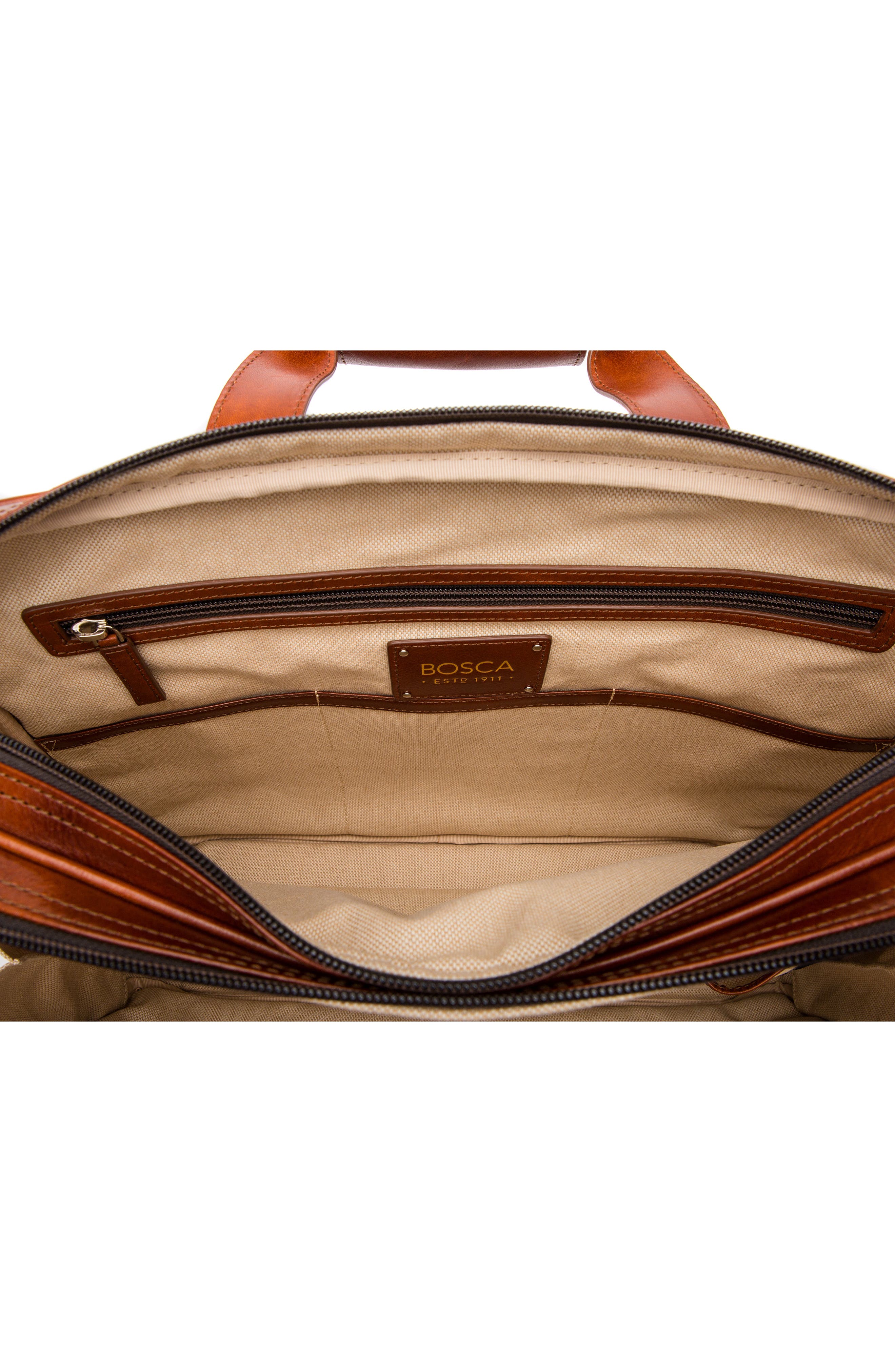 Bosca Stringer Leather Briefcase, Alternate, color, 