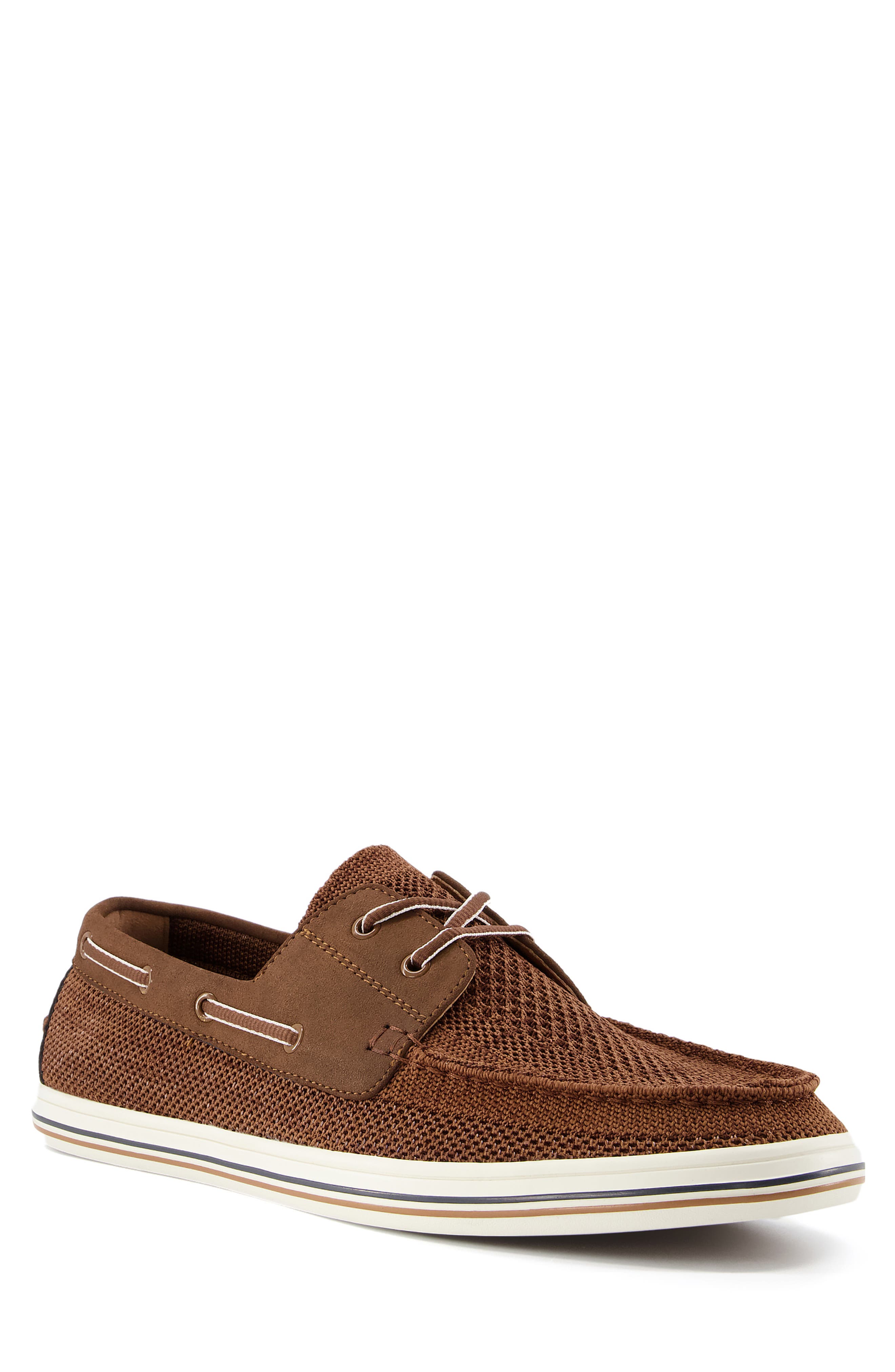 Dune London Burnner Knit Boat Shoe, Main, color, 