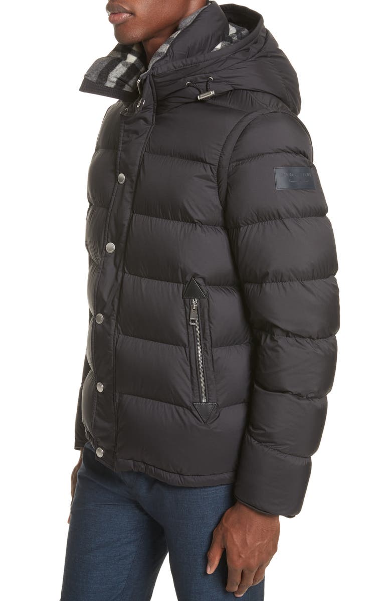 Burberry Hartley Convertible Down Jacket, Alternate, color, 