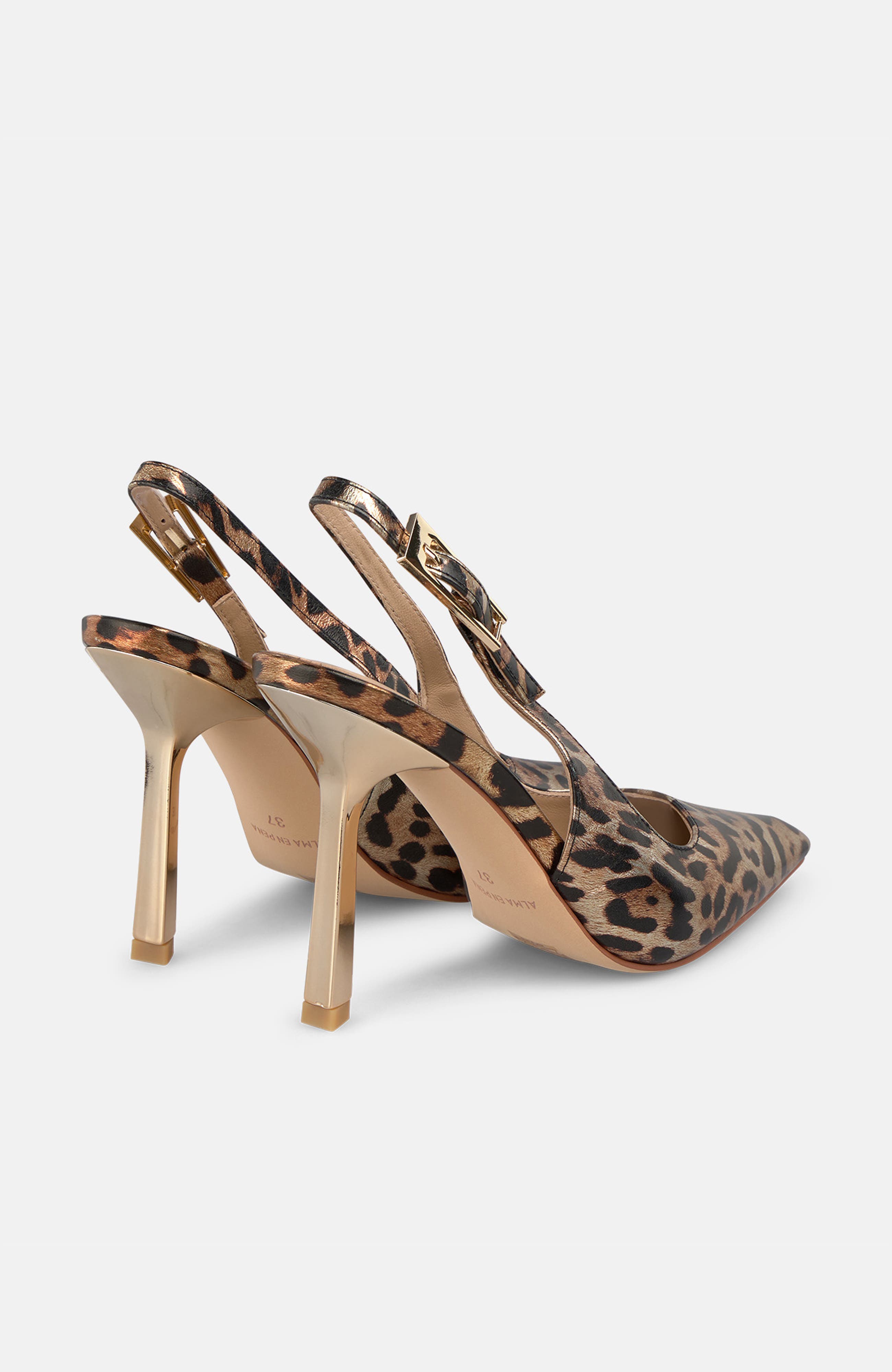 Slingback Heeled Shoes, Alternate, color, Camel