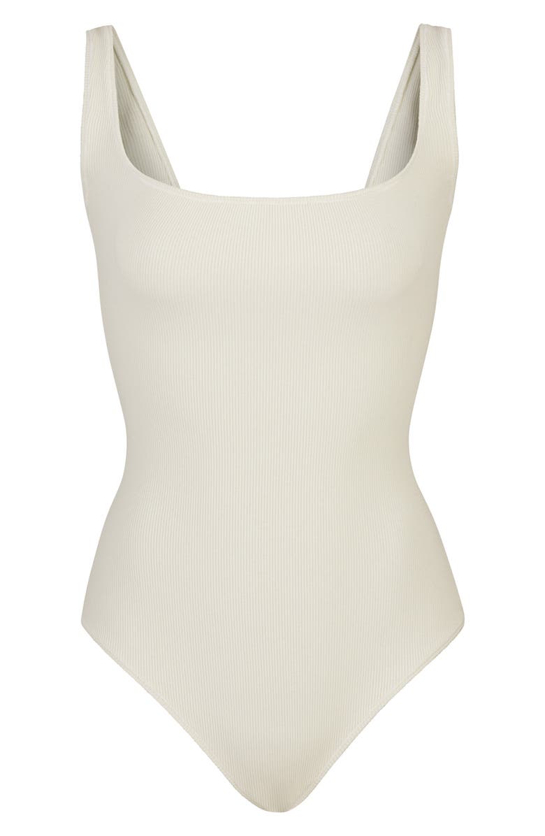 SKIMS Stretch Cotton Rib Bodysuit, Main, color, 