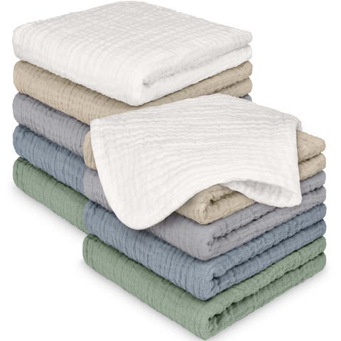 10-Pack Lyra Muslin Baby Washcloths