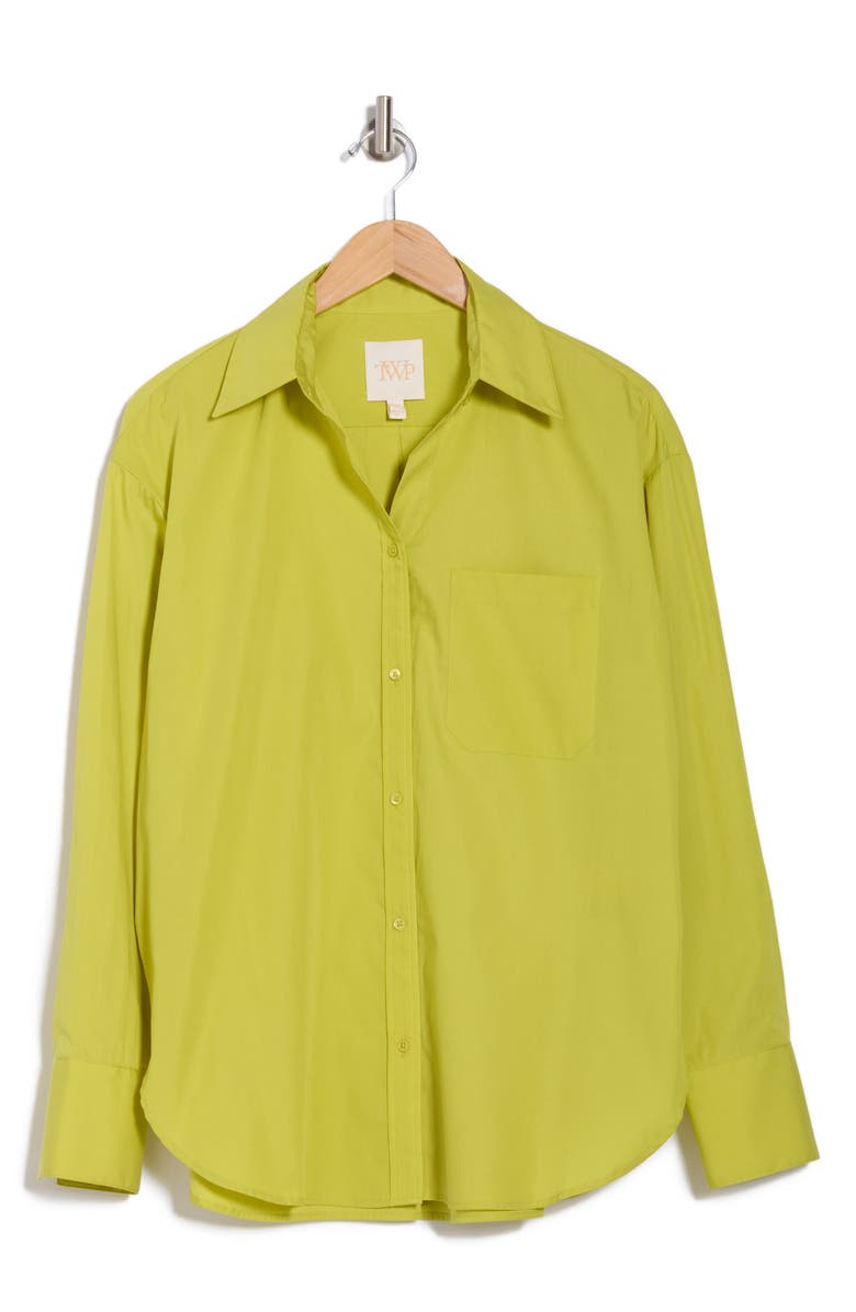 TWP Big Joe Oversize Button-Up Shirt, Alternate, color, Apple Green