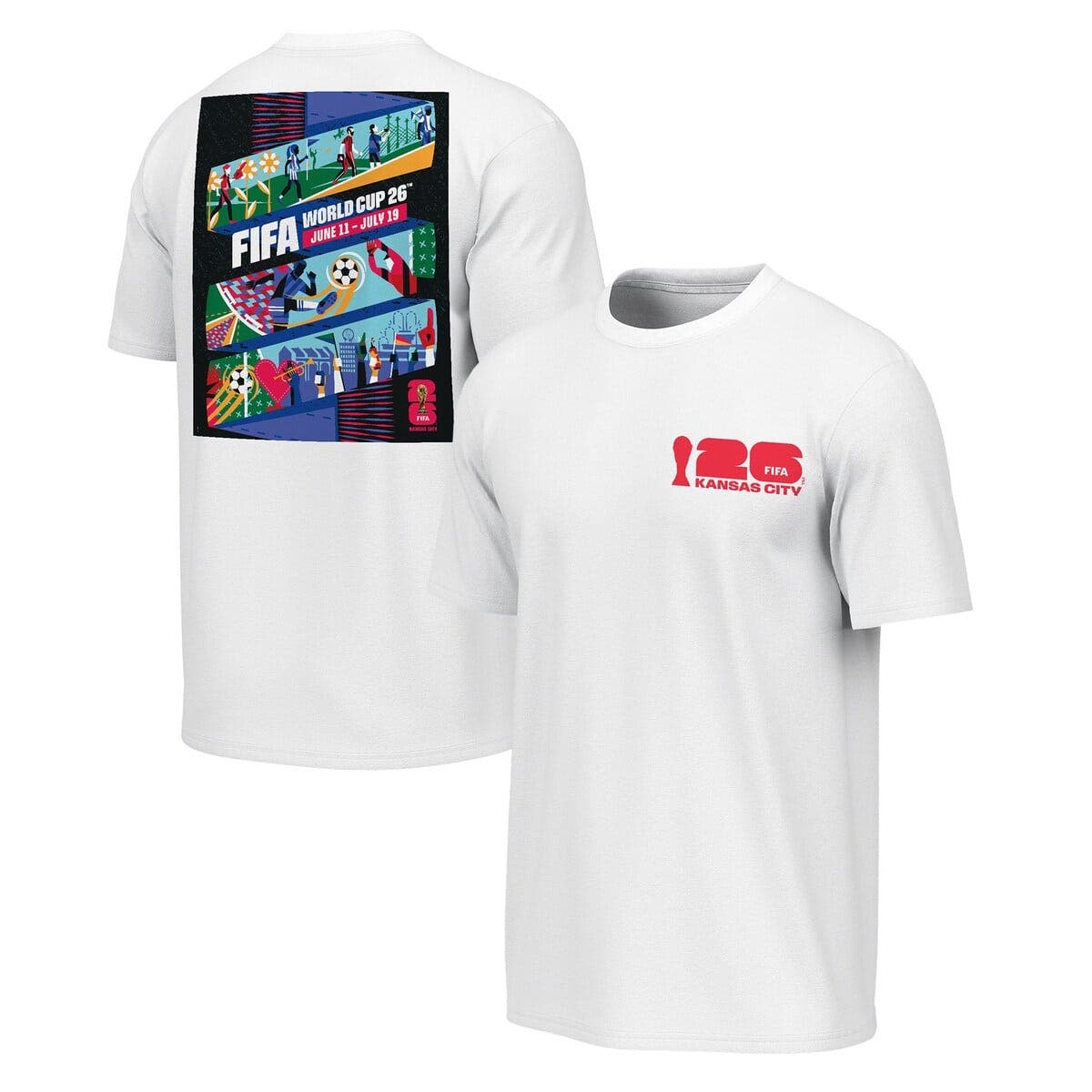  2022 FIFAワールドチャンピオンシャツ　L Men's Outerstuff White 2026 FIFA World Cup Kansas City Host City
