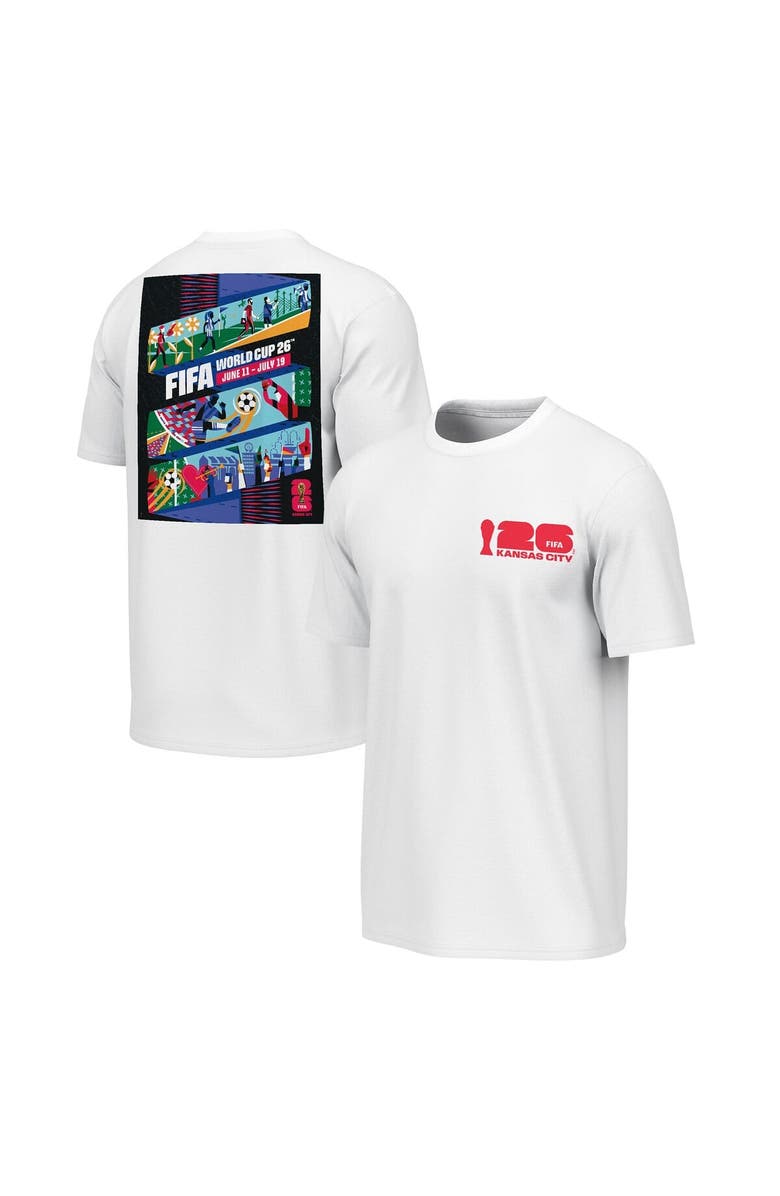 Outerstuff Men's Outerstuff White 2026 FIFA World Cup Kansas City Host City Poster Graphic T-Shirt, Main, color, White