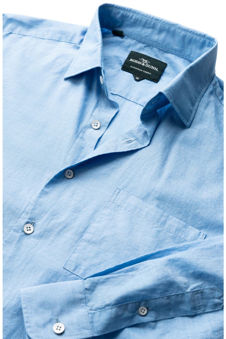 Parsons Hill Cotton Button-Up Shirt, Alternate, color, SKY