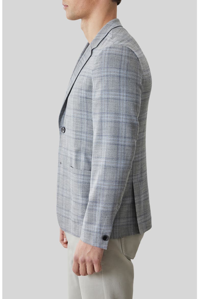 Ambrose Plaid Knit Sport Coat, Alternate, color, GREY