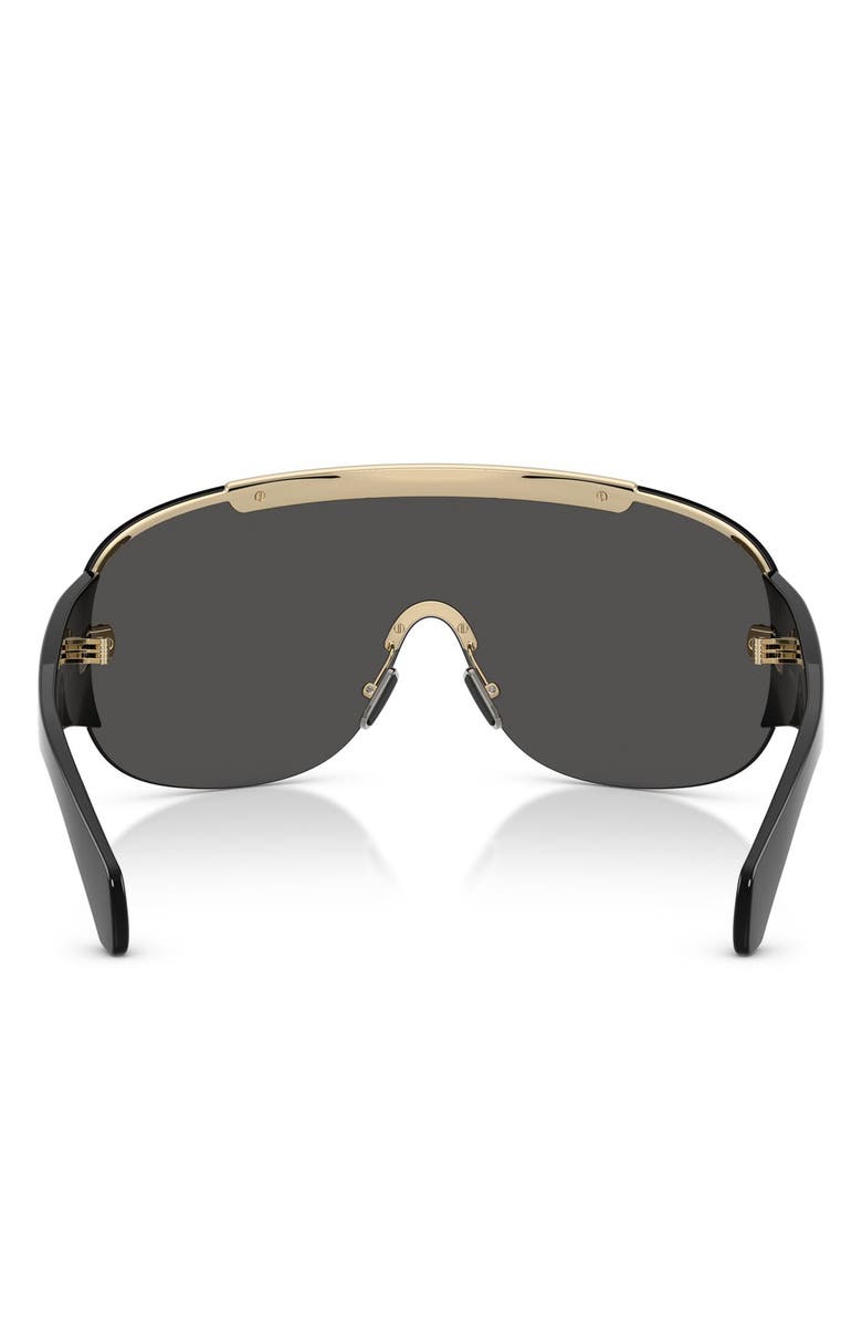 Moncler Rizon 143mm Pilot Sunglasses, Alternate, color, Pale Gold / Mirror Green