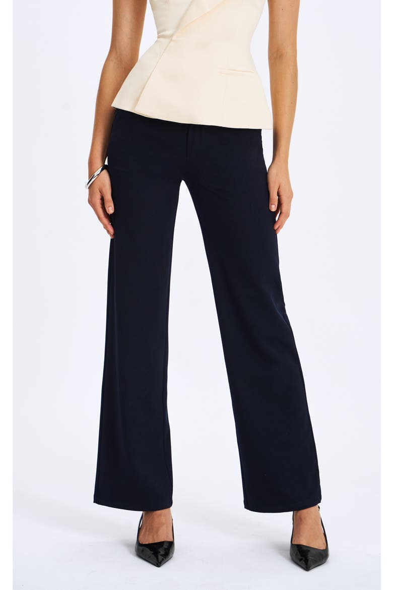 Yanin Low-Rise Straight Leg Pants, Main, color, Navy