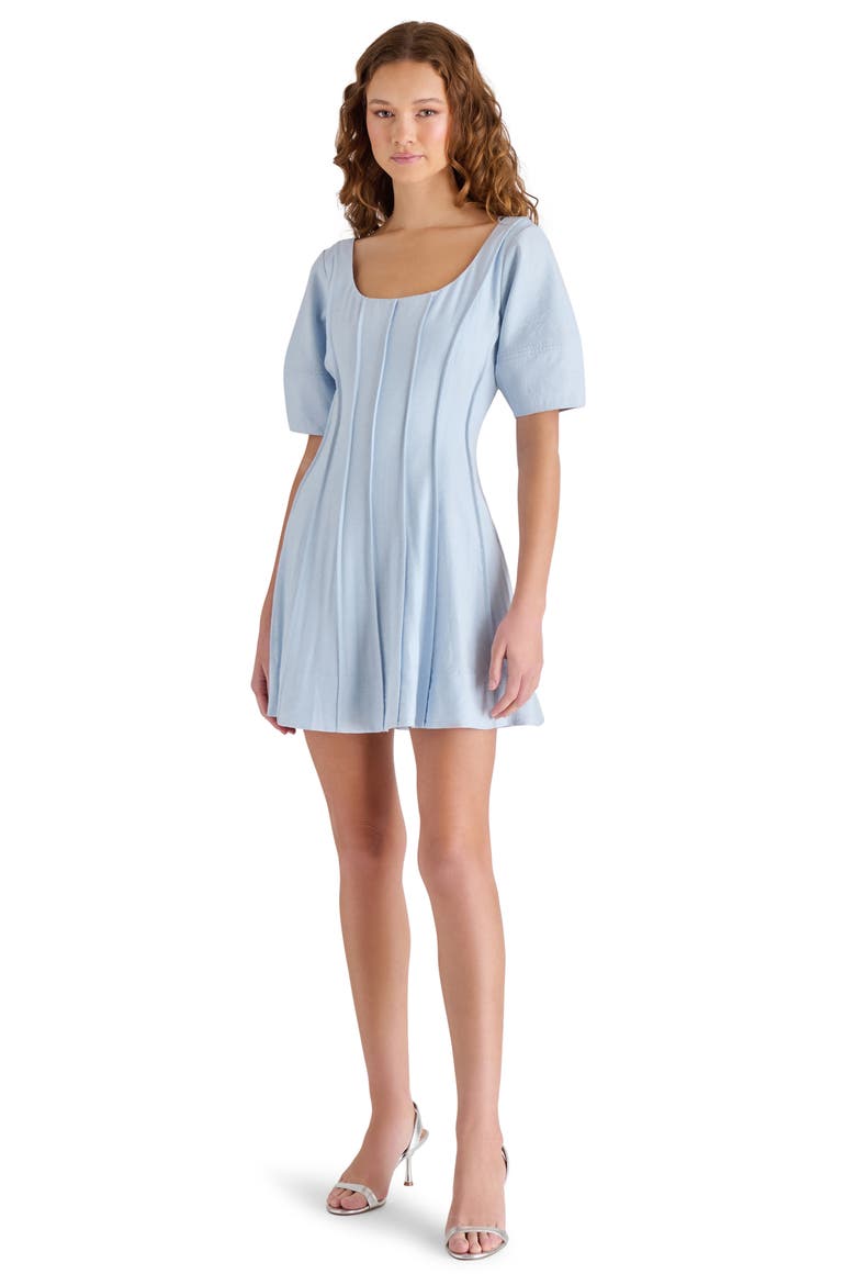 Arta Seamed Minidress, Alternate, color, LIGHT BLUE
