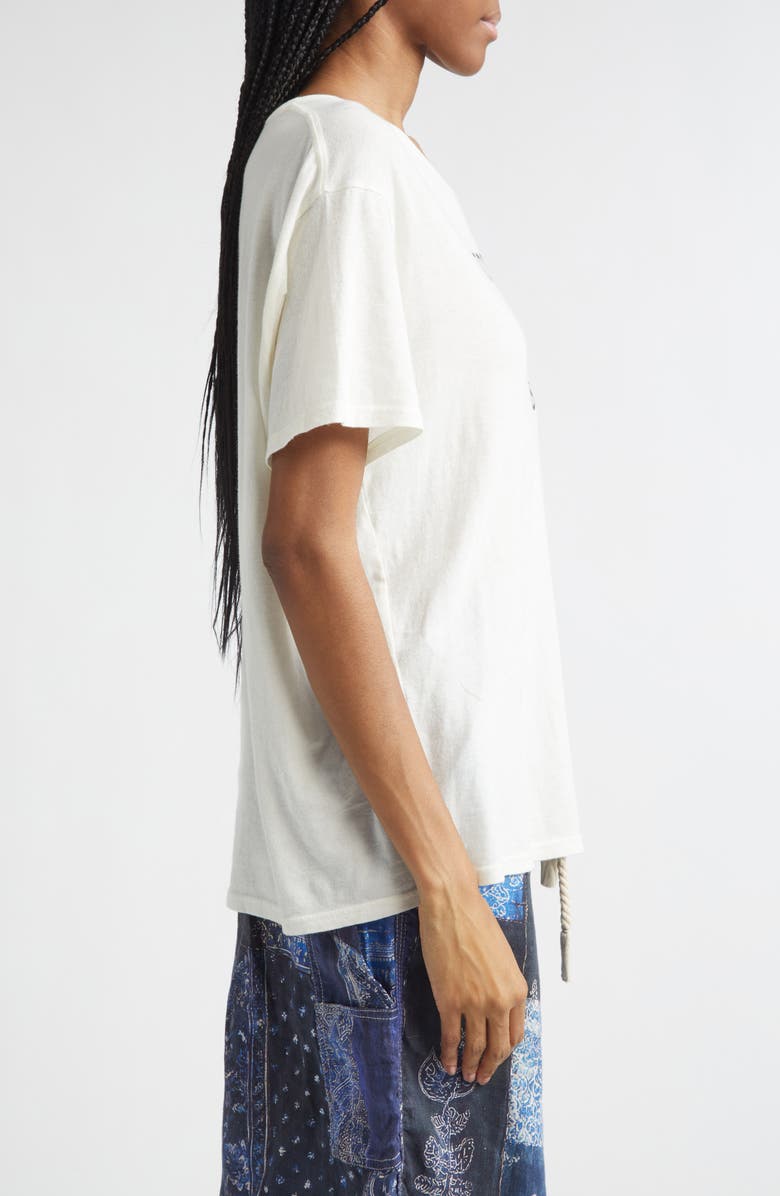 R13 Today Sucks Cotton & Cashmere Graphic T-Shirt, Alternate, color, Off White