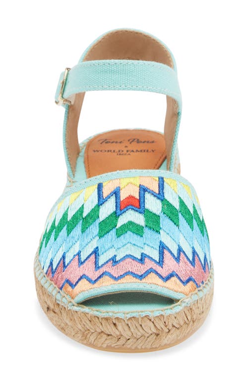 Toni Pons Love Embroidered Espadrille Sandal In Rainbow