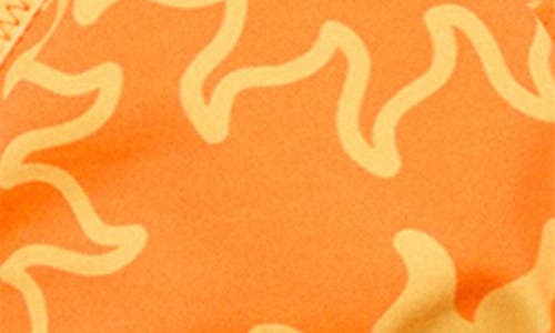 Mango Printed Triangle Bikini Top In Orange