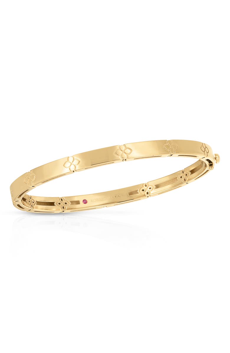 Roberto Coin Love in Verona 18K Gold Bangle, Main, color, 