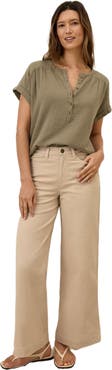 Pact Organic Stretch Twill Wide Leg Pant